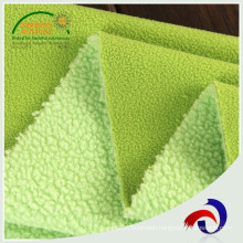 100% polyester anti pilling micro polar fleece bonded sherpa fabric for winter jacket